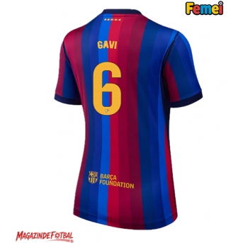 Barcelona Paez Gavi #6 Tricou Fotbal Replică 2026-27 Femei Acasa